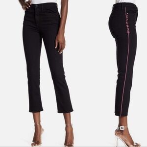 rag & bone Black High Rise Skinny Jeans Size 26 Pink Logo NWT
